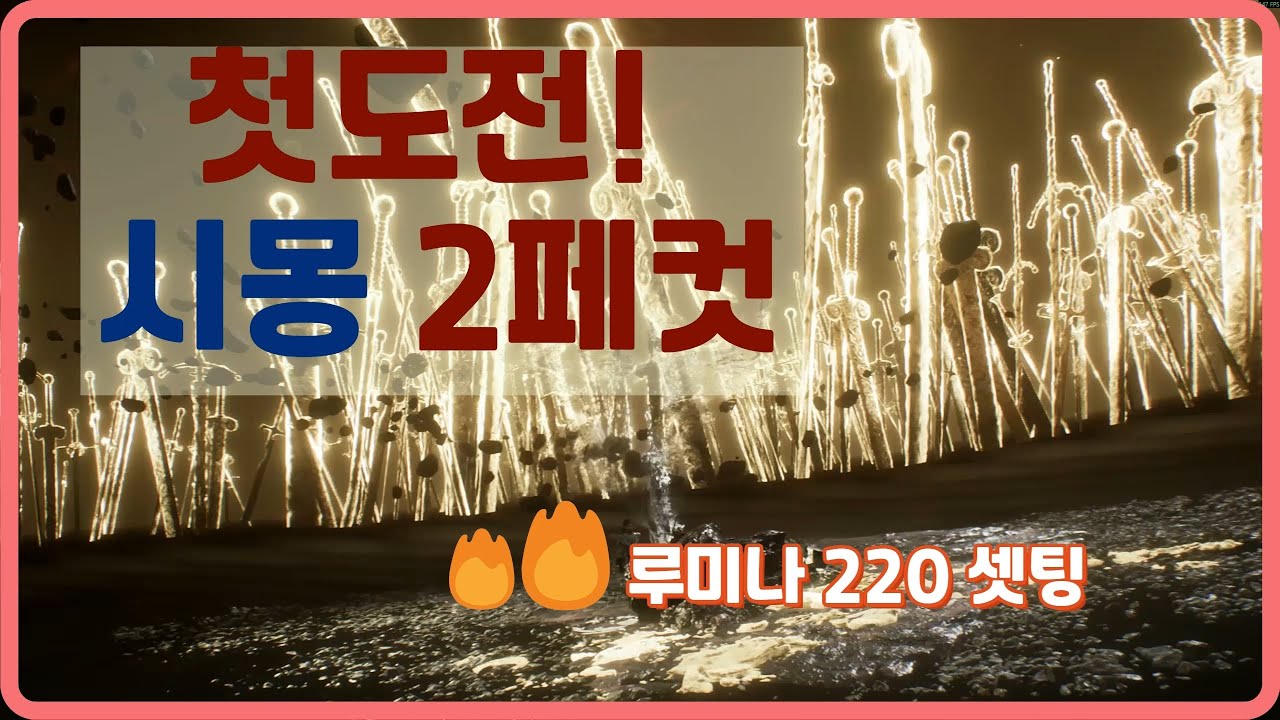 [초보자용] 첫도전! 할수있다 33원정대 시몽 2페 투턴컷 (루미나220셋팅)
