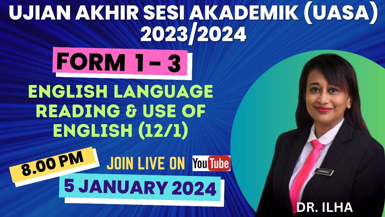 UASA 2023/2024 ENGLISH LANGUAGE: READING AND USE OF ENGLISH (12/1)