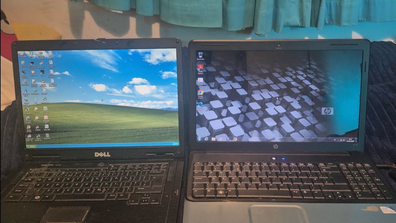 DELL VODTRO 1000 WINDOWS XP vs HP G61 - 110SA WINDOWS 7 HOME STARTUP AND SHUTDOWN 