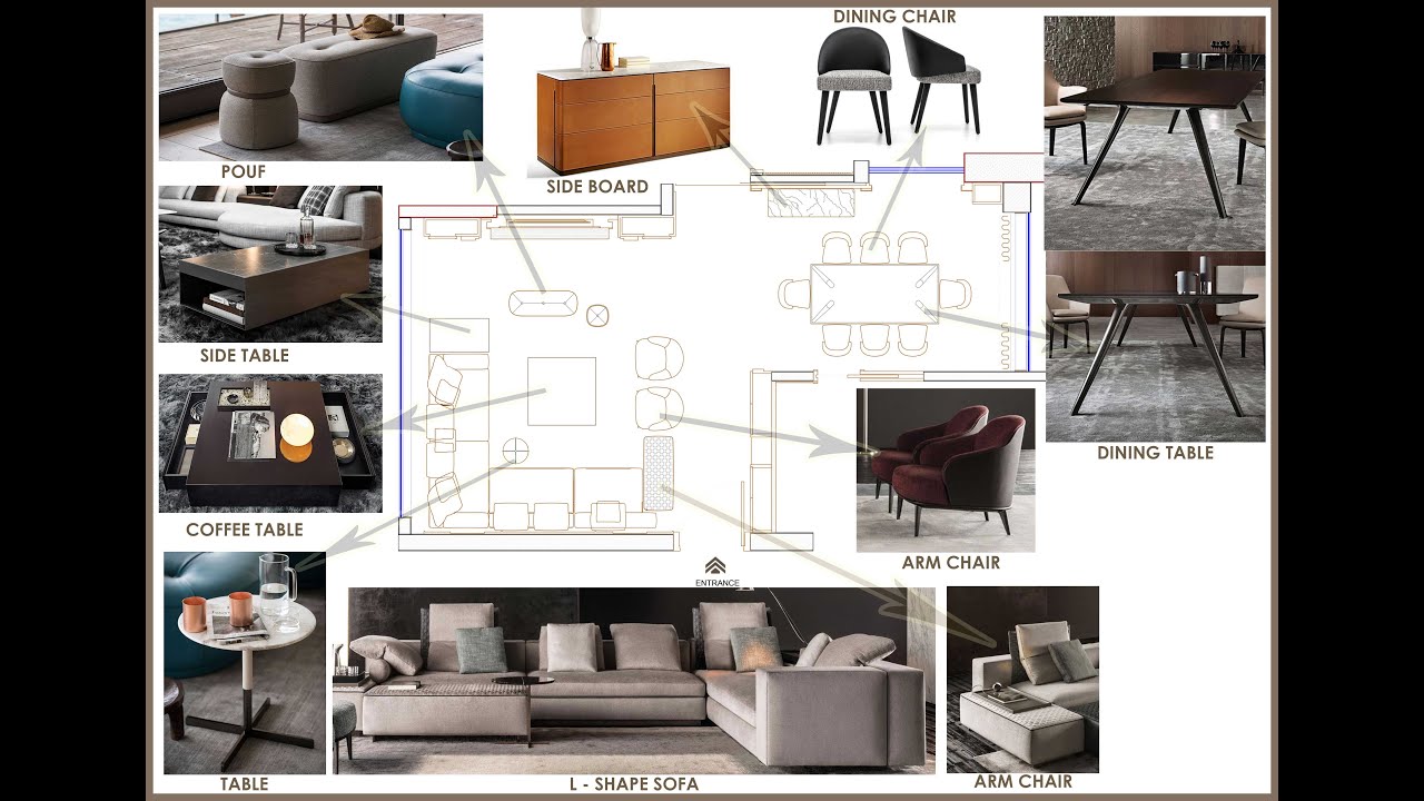 How I Make Furniture Presentation for Living Room using Photoshop in simple way - Time laps
