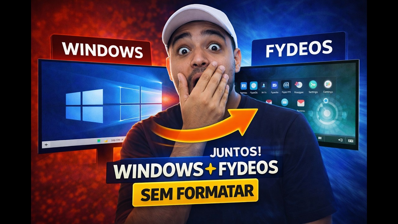 INSTALEI WINDOWS E FYDEOS JUNTOS! O PC Fraco Voou (Sem Formatar)