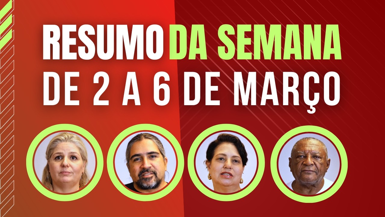 Atividades da semana: veja o resumo do plantão de 02/03 a 06/03