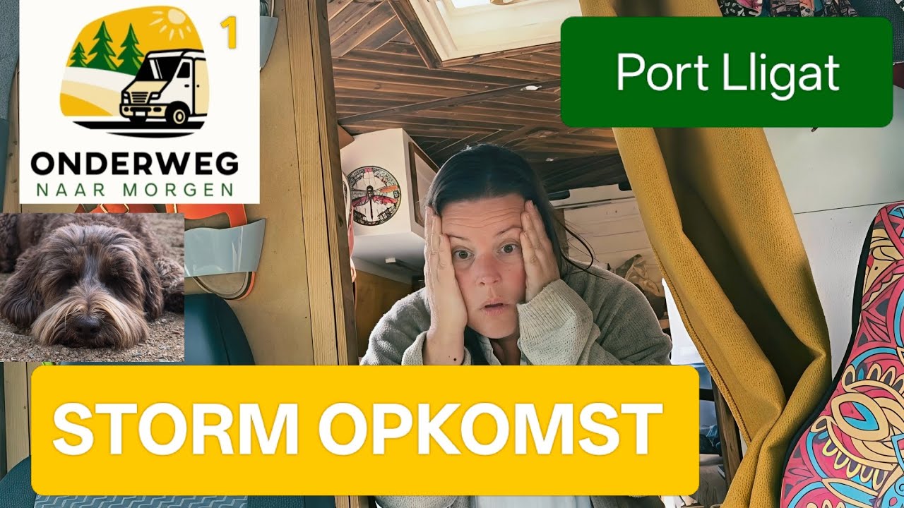 VLUCHTEN VOOR DE STORM, WATERTANK LEEGGEROOFD  #overwinteren #spanje #vanlife #camper #solotravel 