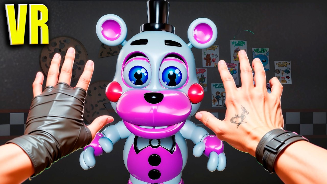 АНИМАТРОНИКИ ПУГАЮТ ОХРАННИКА В ГАРРИС МОД GMOD FNAF COOP Garry's Mod VR