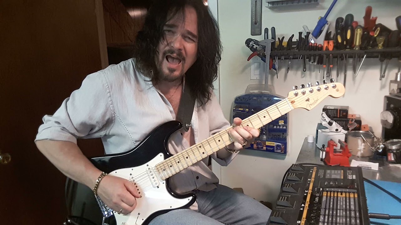 Testing a Yamaha GW33 Guitar Effects Processor after completing repairs.