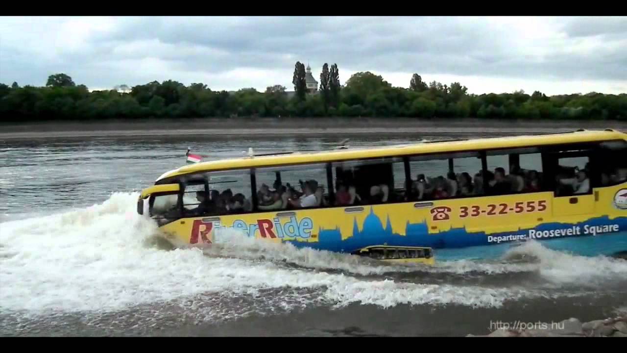 River Ride Bus in Budapest.wmv