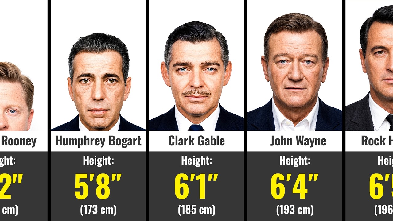 Height Comparison of Classic Hollywood Actors