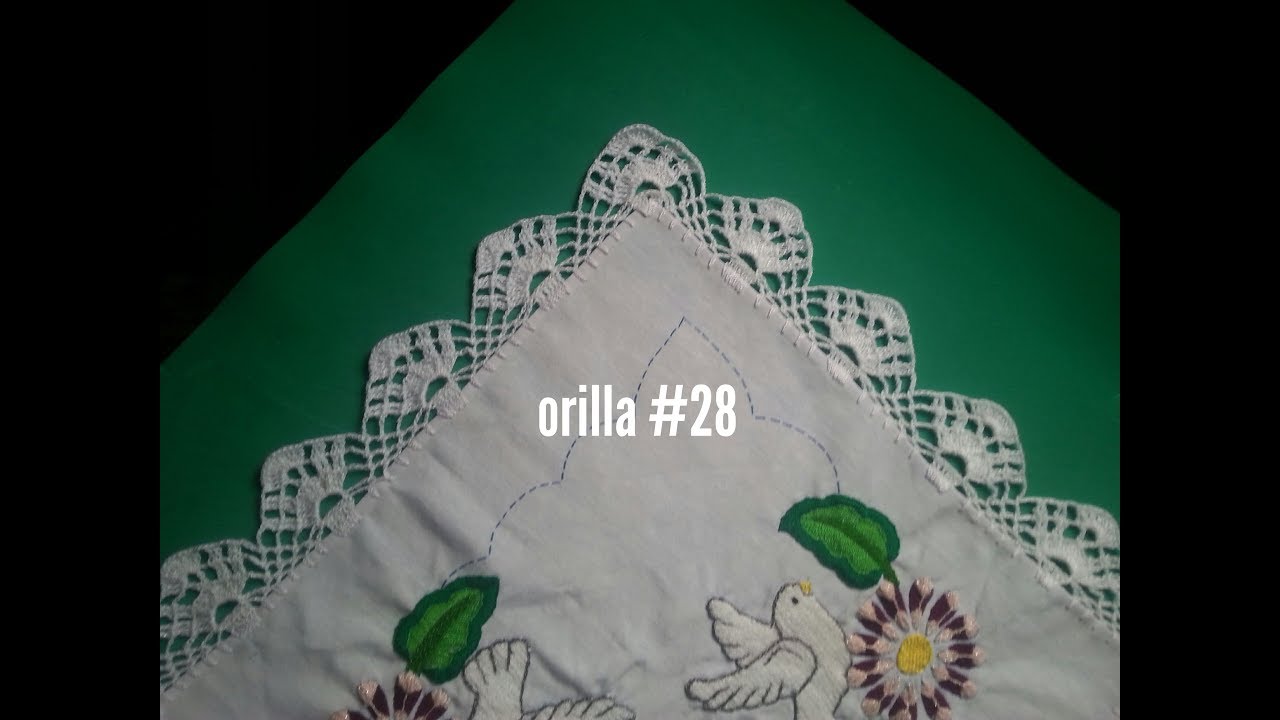 Orilla de picos tejida a gancho crochet #28