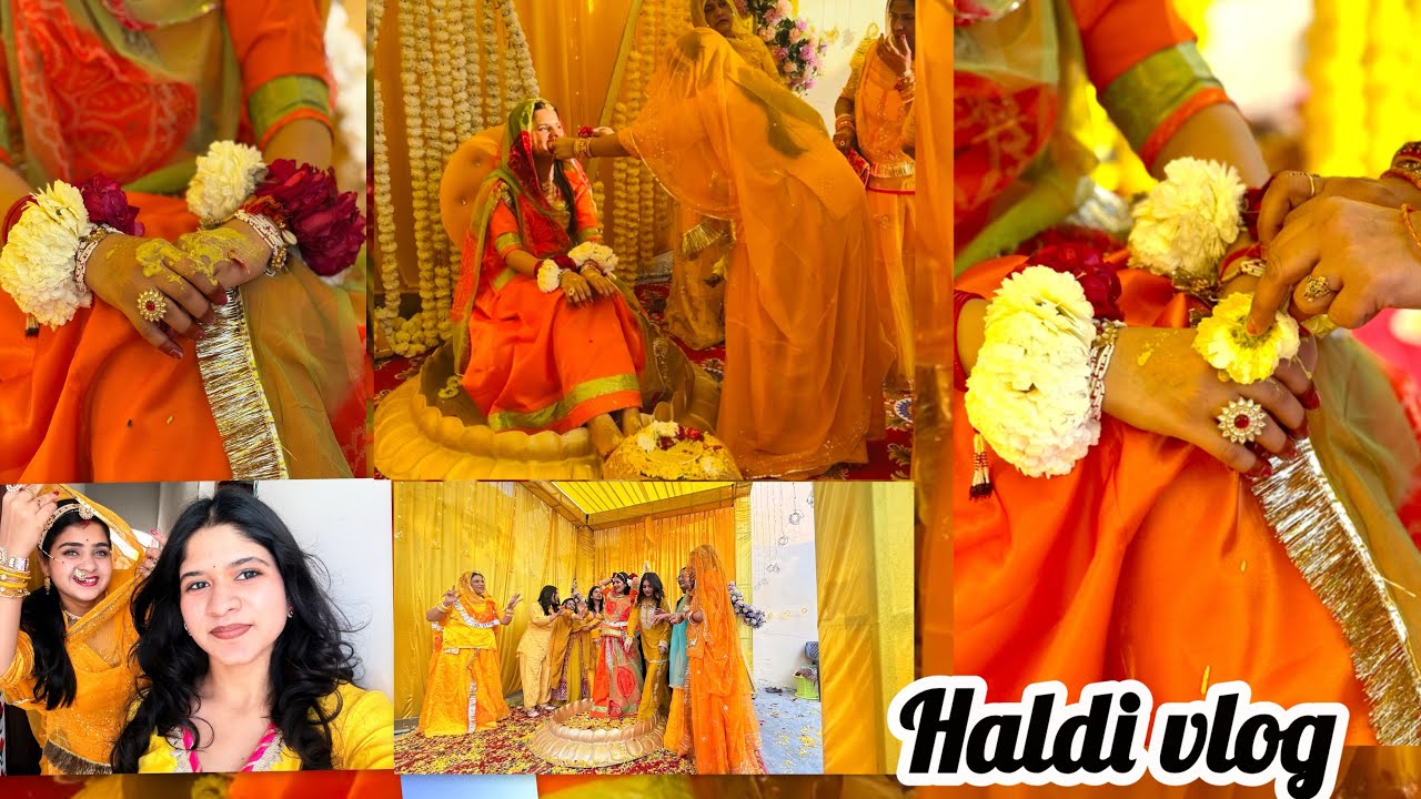 Khushi ka haldi vlog 🎉 haldi ceremony || nanad k sasural ka garh dekha aaj 🥰