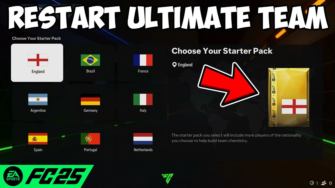 Как перезапустить Ultimate Team в FC 25 (удалить клуб)