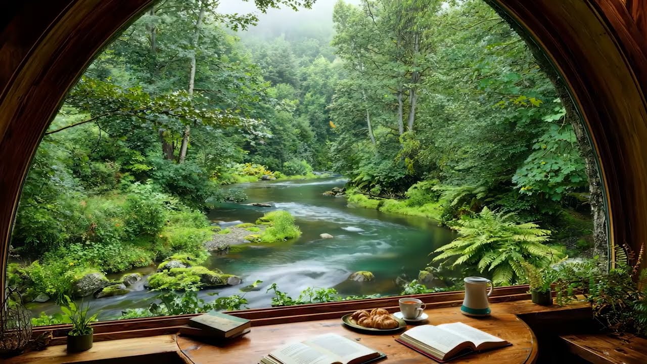 Escape Hustle & Fatigue with Spring Window ASMR Ambience - Birdsong, Stream Sounds and a Lazy Lie-in