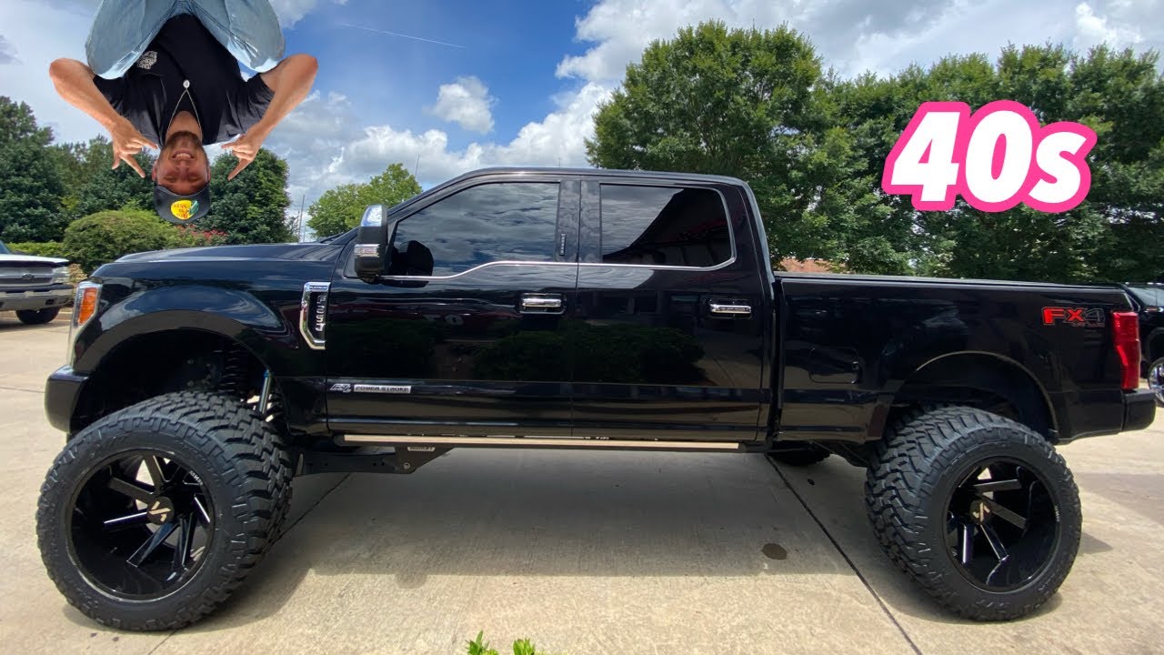 HUGE F250 with 8” lift and 40s made me rip my pants 😂 | JTX Forged | 24x14s | Dually | Lifted Ford