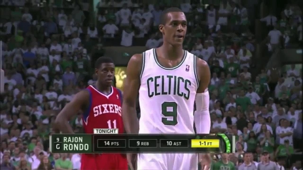 Rajon Rondo's 4th Quarter Heroics against 76ers-2012 NBA ECSF Game 7