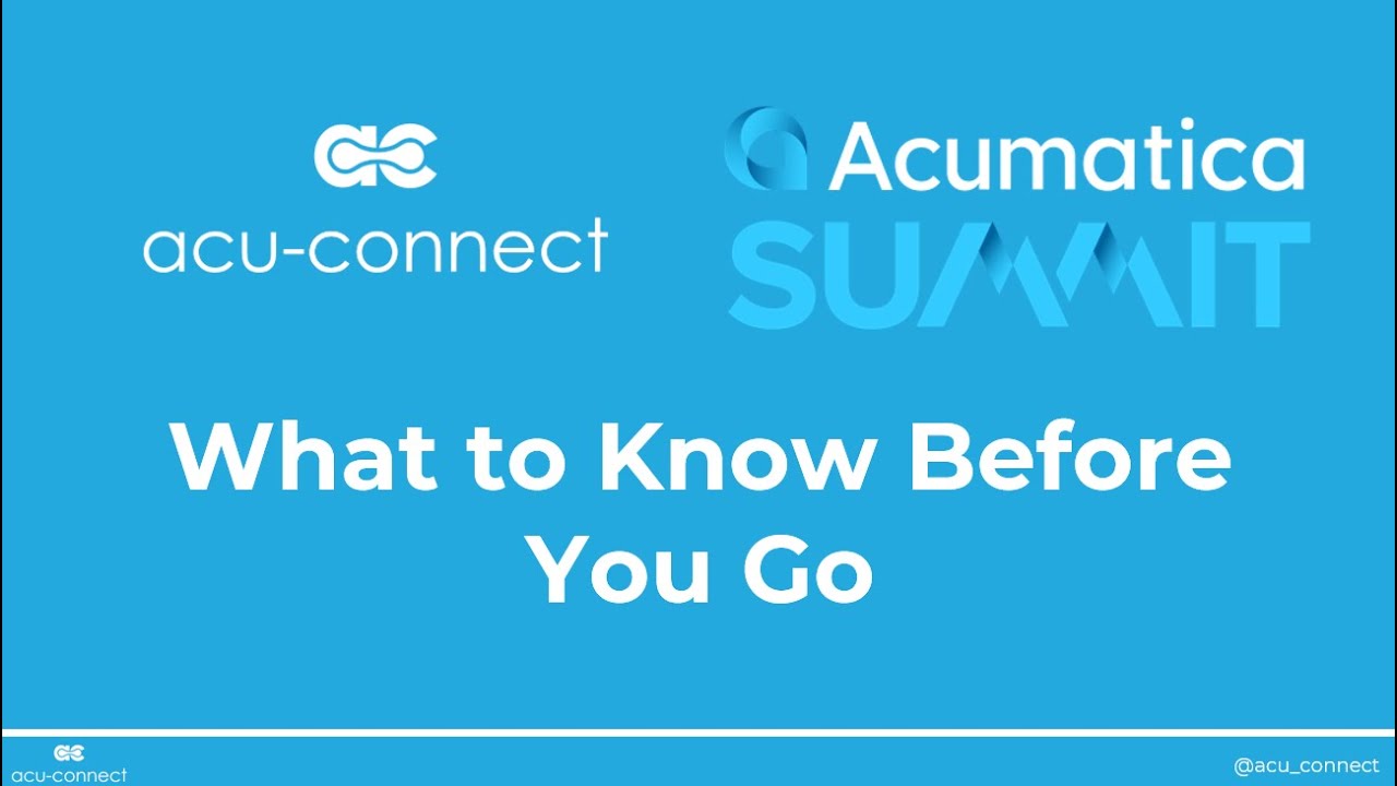 What to Know Before You Go to Acumatica Summit 2026