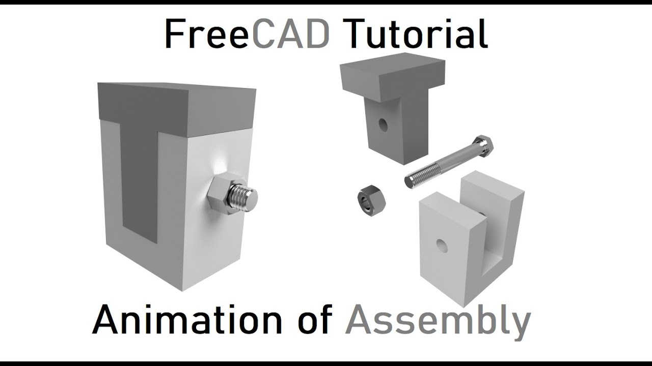 Учебное пособие по FreeCAD | Основы анимации соединения со сложной траекторией в разобранной сборке
