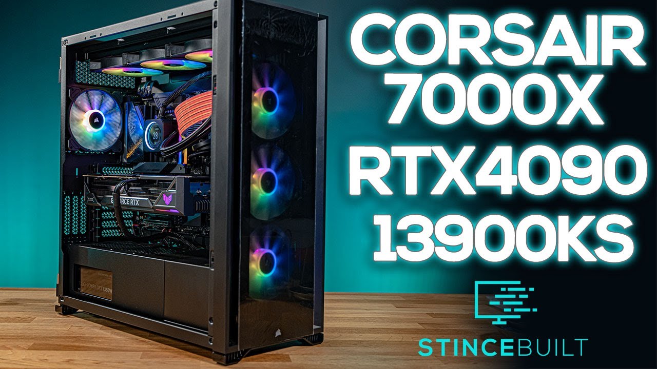 Массивный Corsair iCUE 7000X с TUF RTX 4090 + 13900KS Сборка ПК на заказ
