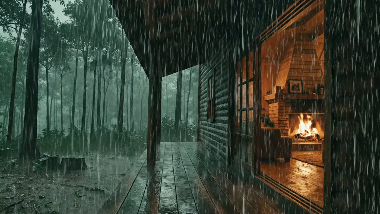Som De Tempestade Intensa (Dormir e Relaxar)- ASMR Chuva e Muito Trovão no Telhado - Heavy Rainstorm