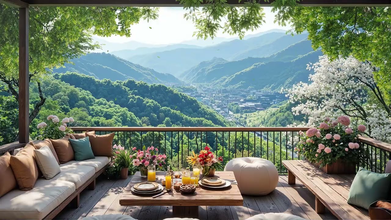 Spring Sunset Porch Jazz 🌅 Warm Smooth Jazz Music for Relaxing Evenings, Reading & Calm Vibes