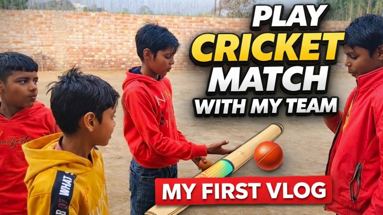 Play a Cricket Match with My Team | My First Cricket Vlog 🏏🔥 