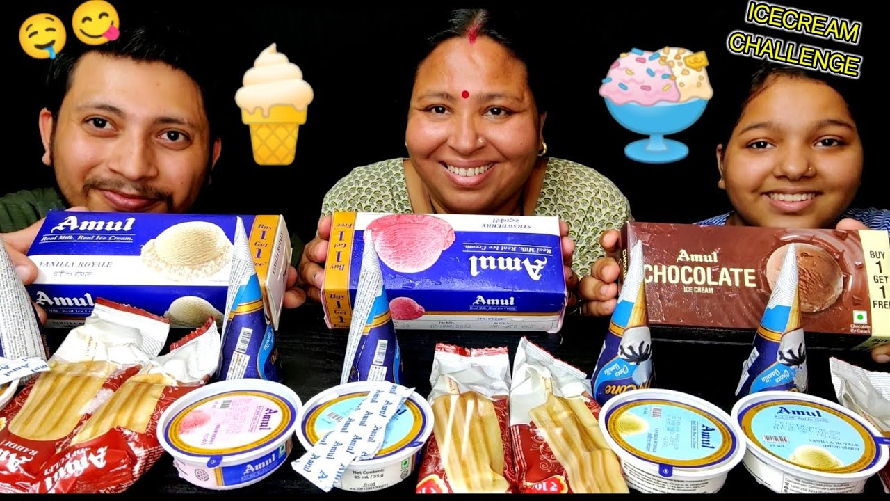 YUMMY ICECREAM  🍨 CHALLENGE I MOTHER VS DAUGHTER VS SON II FOODIE GD