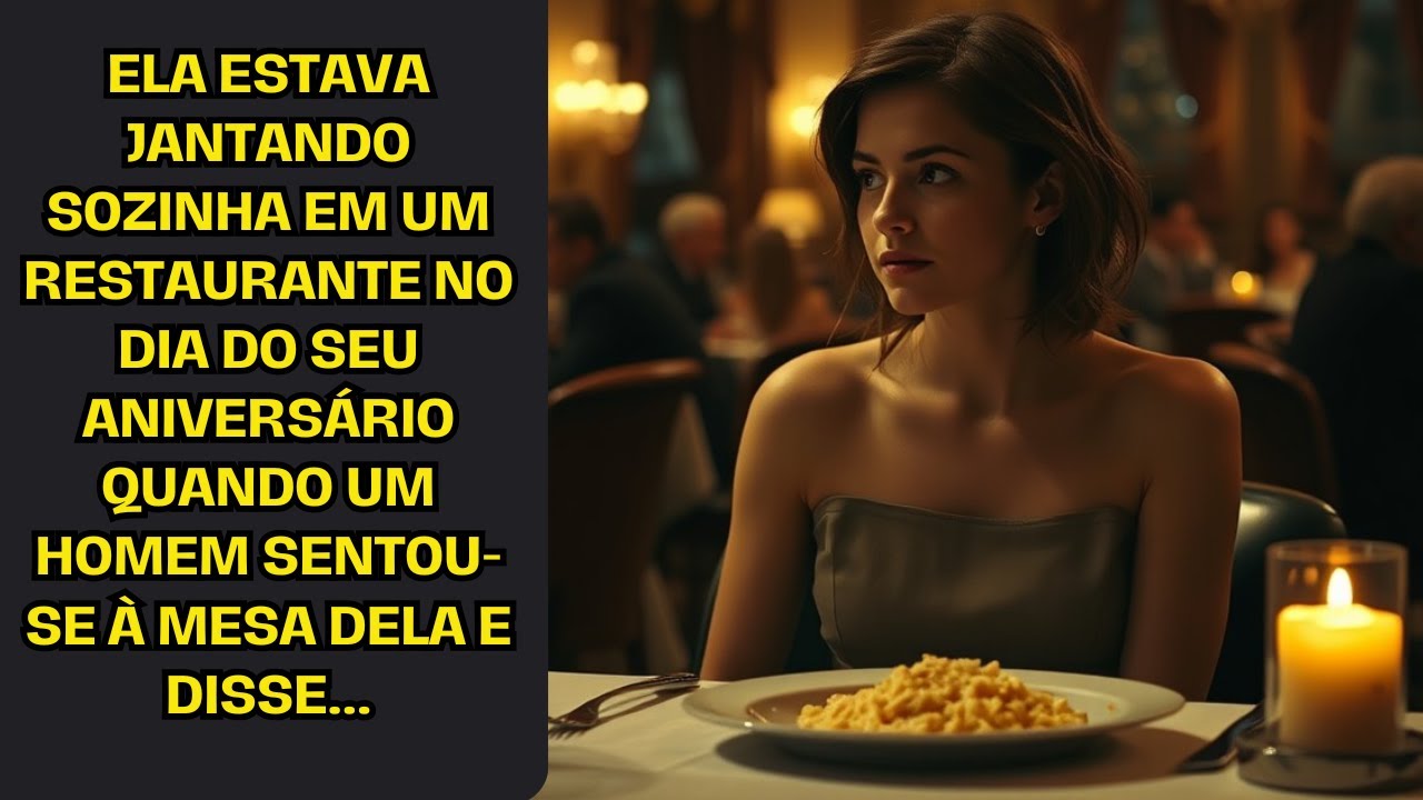 Ela estava jantando sozinha em um restaurante no dia do seu aniversário quando um homem sentou-se à