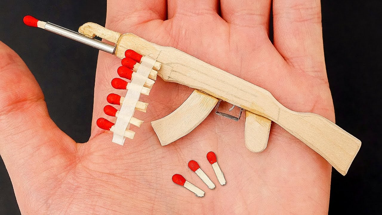 Ich Habe Die Kleinste Streichholz-WAFFE Der Welt Gebaut (ES FUNKTIONIERT) 🔫🔥
