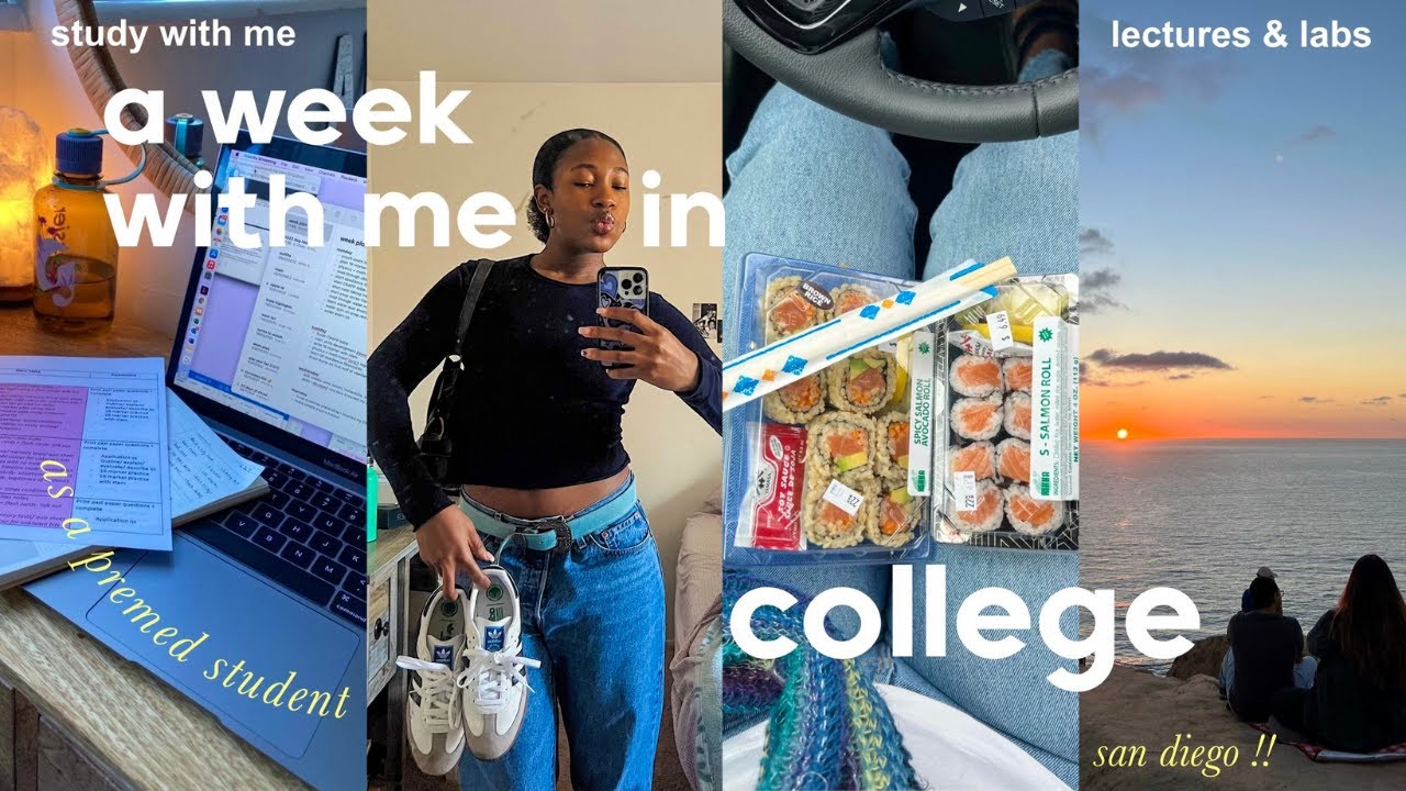 COLLEGE WEEK IN MY LIFE: lectures, studying on campus, productive university vlog, midterms (ucsd)