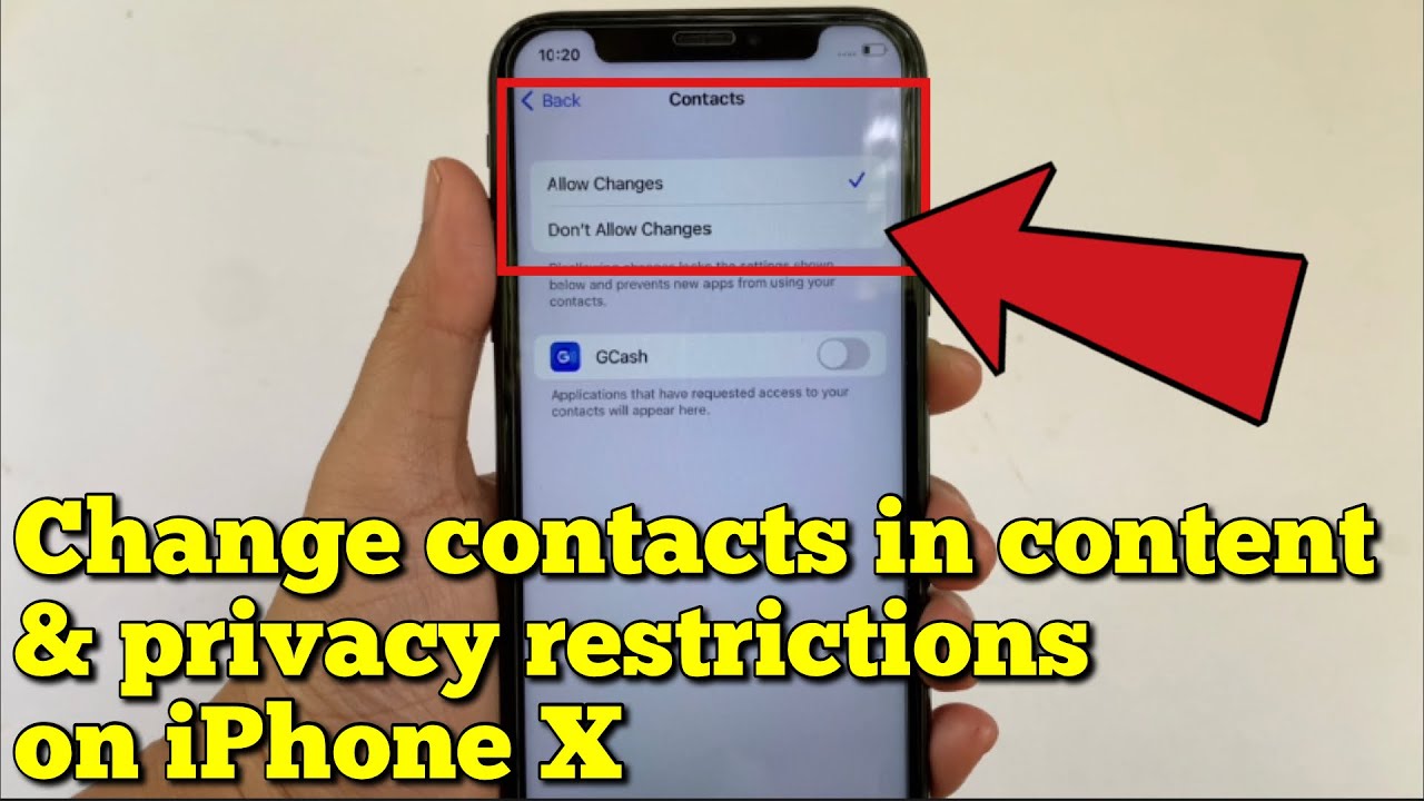 How to change contacts in content and privacy restrictions on iPhone X