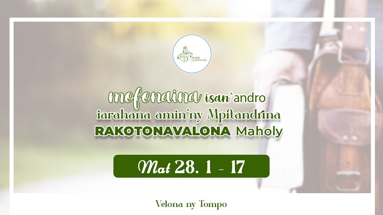 Mofonaina isan'andro anio Alarobia 23 Aprily 2025. FJKM Ambohitantely
