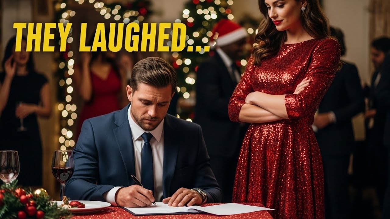 He Signed the Divorce Papers in Tears at a Christmas Party—While Her Whole Family Laughed, Unaware