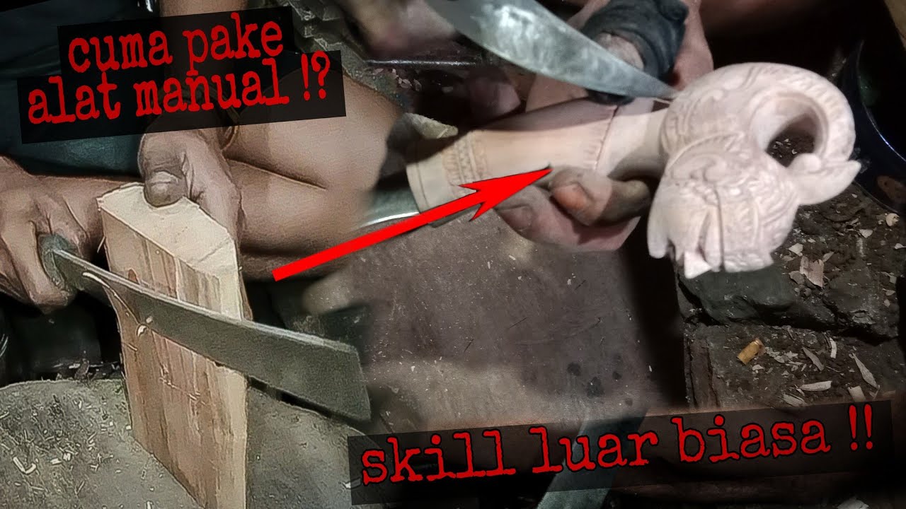 MEMBUAT GAGANG GOLOK UKIRAN ARJUNA