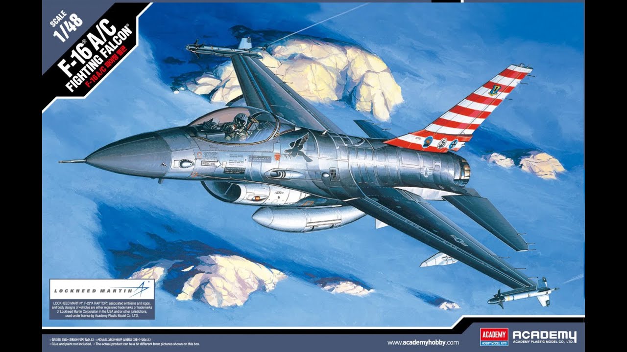 F-16A/C  Fighting Falcon  Academy 1/48 Scale  QUICK REVIEW and UNBOXING