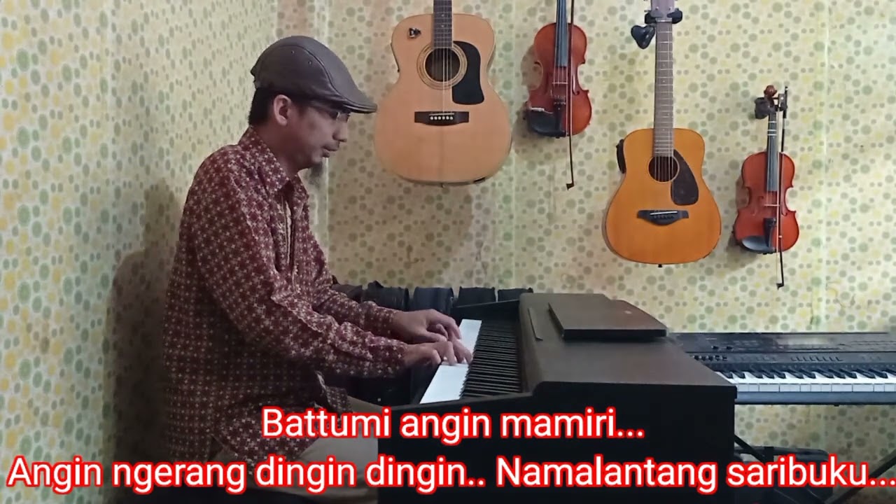 Angin Mamiri - Lagu Daerah Sulawesi Selatan (karaoke+lirik) Do = C mayor. Live piano karaoke version