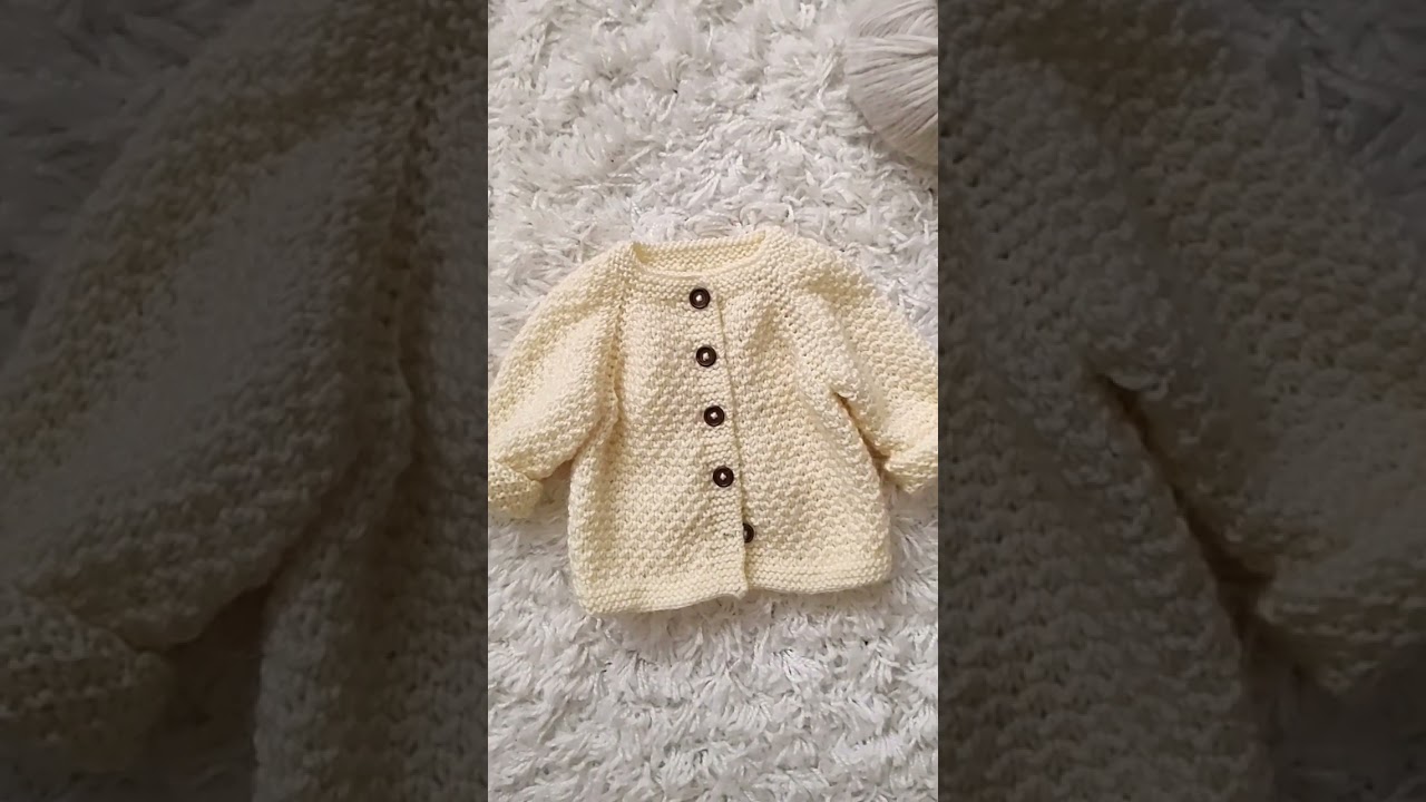 This is my favourite baby cardigan #knitting #seventhsedge #cardigan #free #baby #forbeginners #knit
