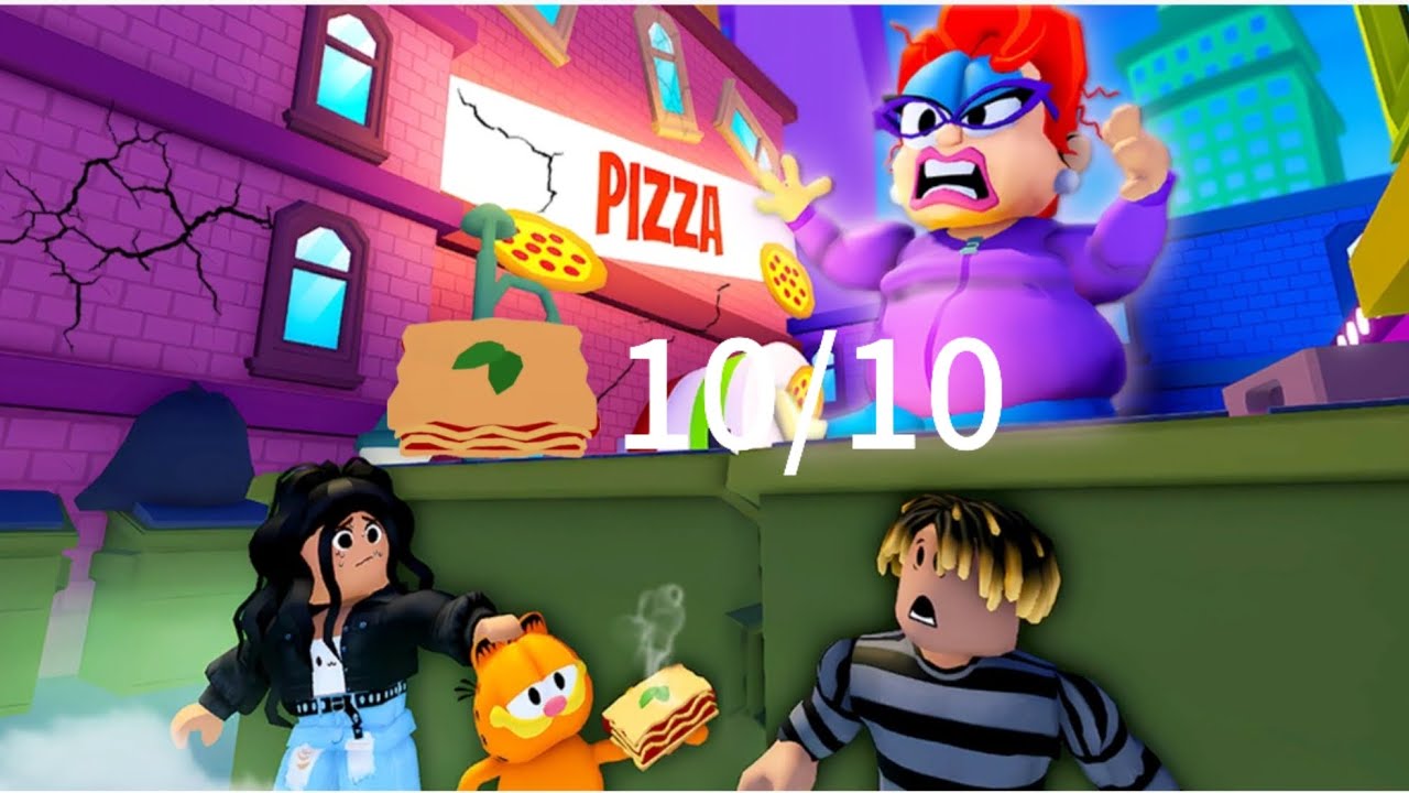 escape crazy cat lady(obby)[secret]🤫(all the lasagna food found )