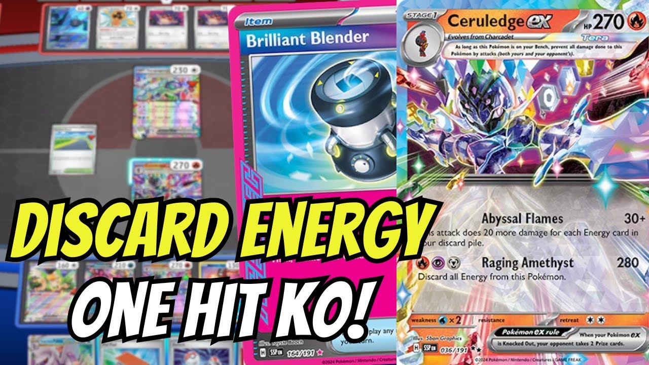 Ceruledge ex is BROKEN with Brilliant Blender! | Deck profile + Gameplay |Surging Sparks format