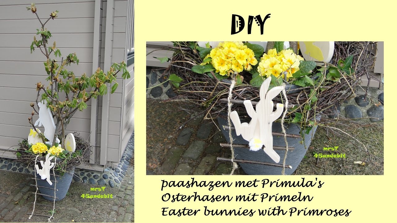 DIY Fr&uuml;hlings, Oster Deko f&uuml;r Au&szlig;en, Nest aus Zweigen, Primeln I krans l Spring wreath DekoideenLand