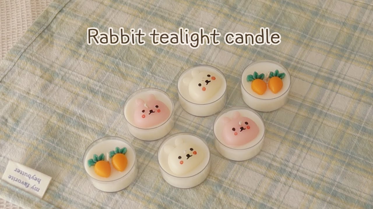 (eng) 🐰토끼 티라이트🥕 Making Rabbit Tealight Candles