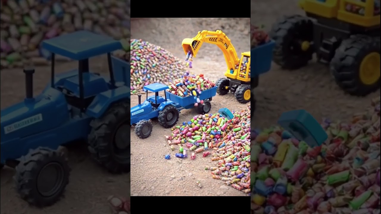 Candy Mine Adventure 🍬 | JCB & Tractor Toy Loading Chocolate