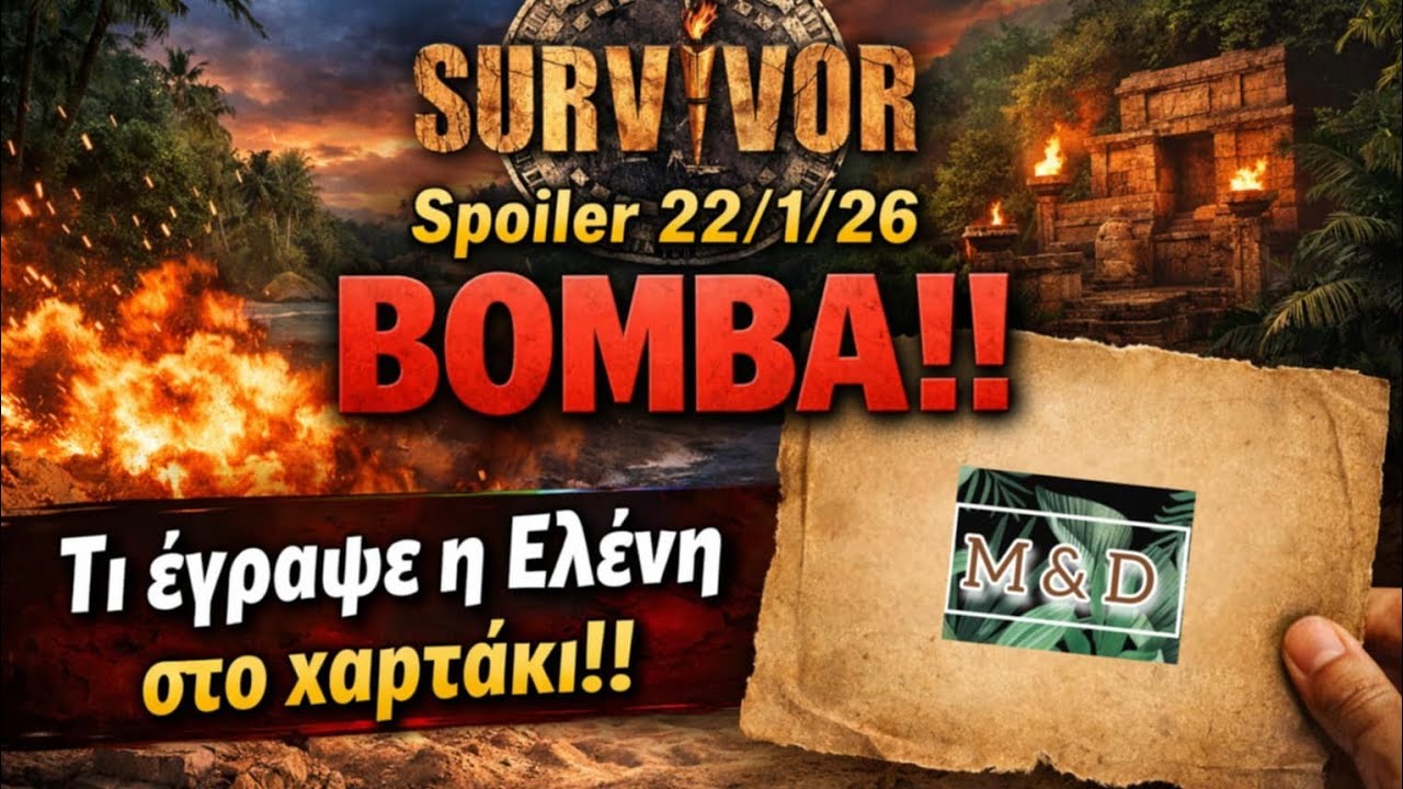SURVIVOR SPOILER 22/1/26: ΤΙ ΕΓΡΑΨΕ Η ΕΛΕΝΗ ΣΤΟ ΧΑΡΤΑΚΙ!! 💣