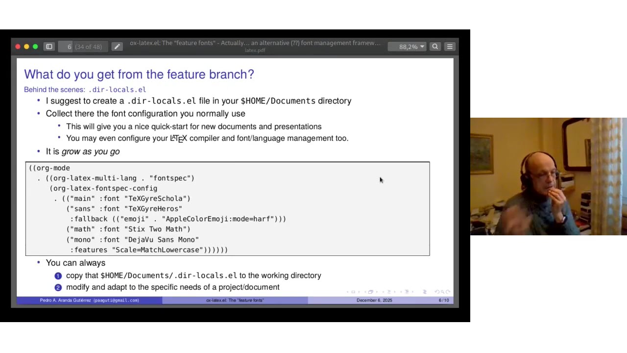 EmacsConf 2025: Экспорт LaTeX в org-mode: обновление - Педро А. Аранда Гутьеррес (он, его)