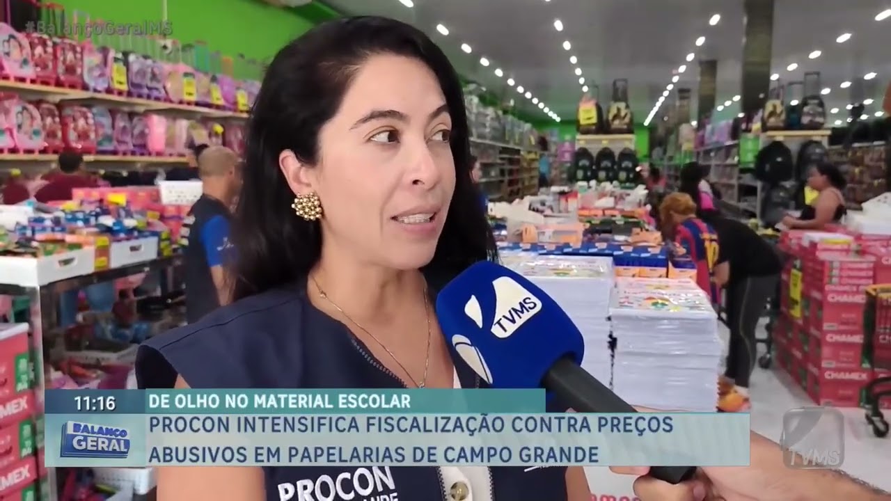 Procon intensifica fiscalização contra preços abusivos em papelarias de Campo Grande
