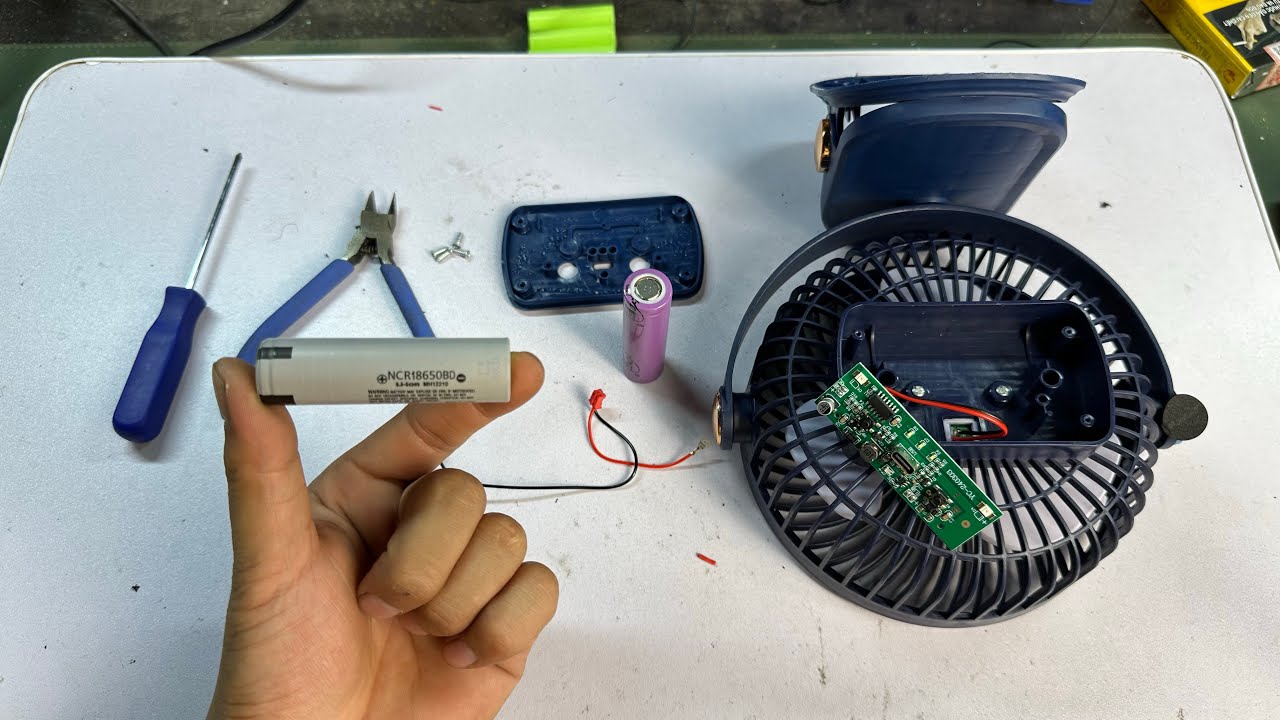 Upgrade Mini Fan With Panasonic 18650 Battery -3.7v. Runs Longer, Cooler!