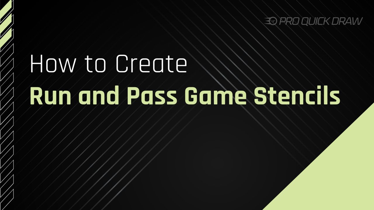 How to Create Run and Pass Game Stencils with PQD