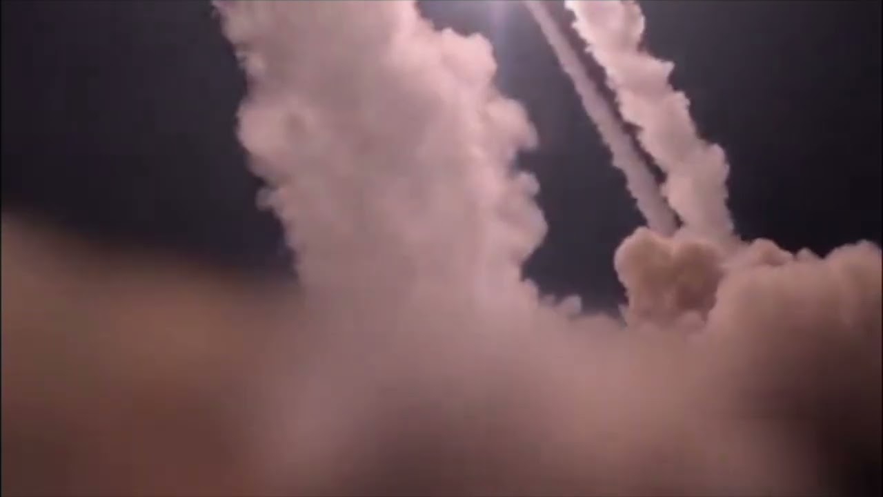 Mass launch of advanced IRGC Aerospace Force missiles at dawn today against American-Zionist key