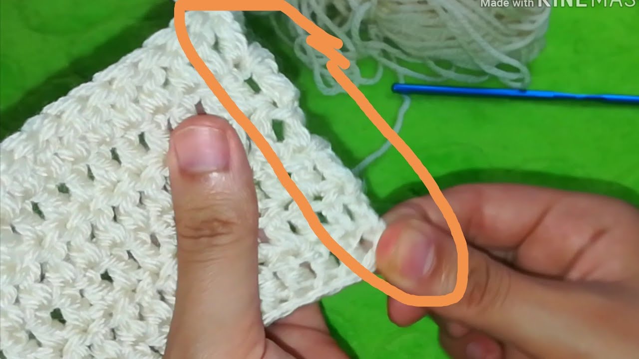 كروشيه الطريقة الصحيحة👍 للارتفاع العمود بلفه بدون بروز👌👌👏👏