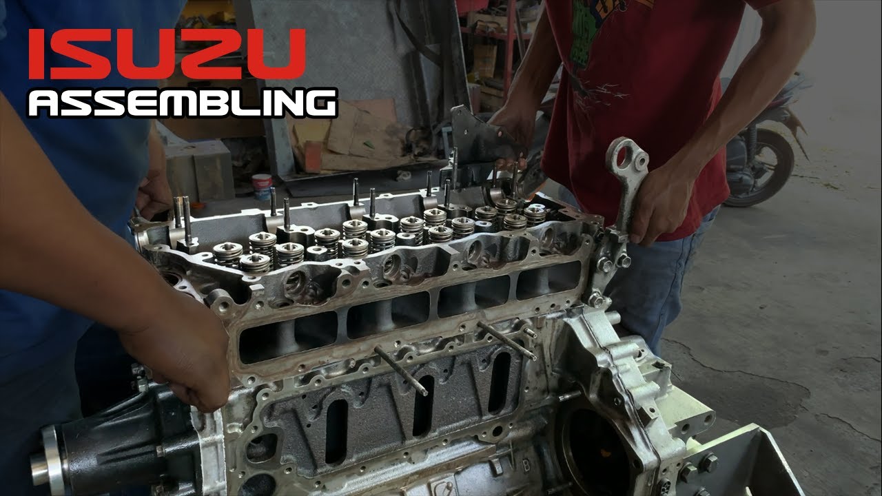 Rebuild ISUZU 4HK1 Install to SH210-5  (Part 2/2) : Assembling