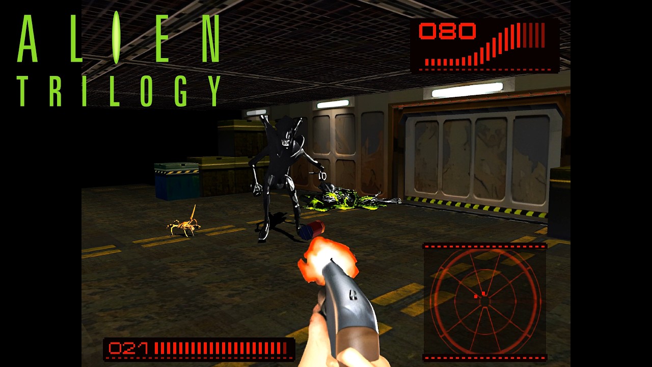 Alien Trilogy PSX [ DuckStation Emulator, 4K, HD Textures, Mouselook! ] Level 1: Entrance | 4K/60