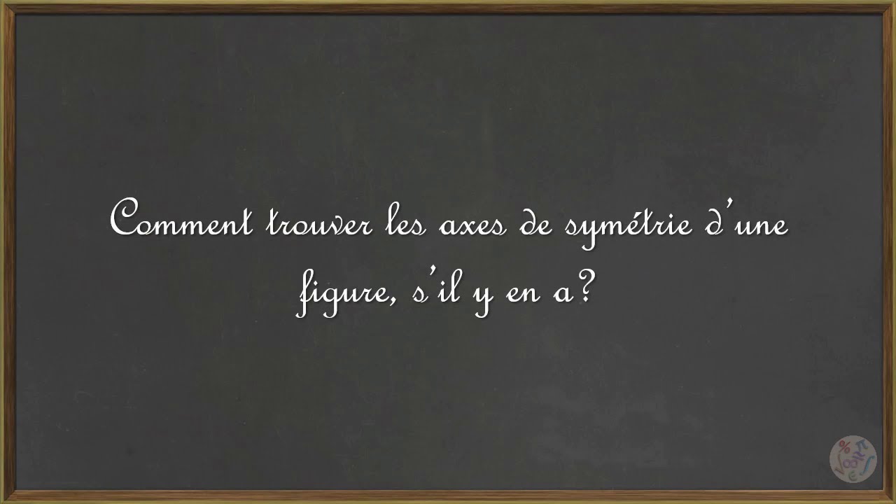 Axes de sym&eacute;trie d'une figure