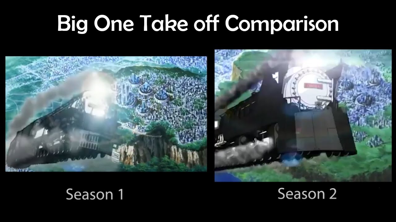 The Galaxy Railways - Big One Take Off Season 1 vs Season 2 Comparison